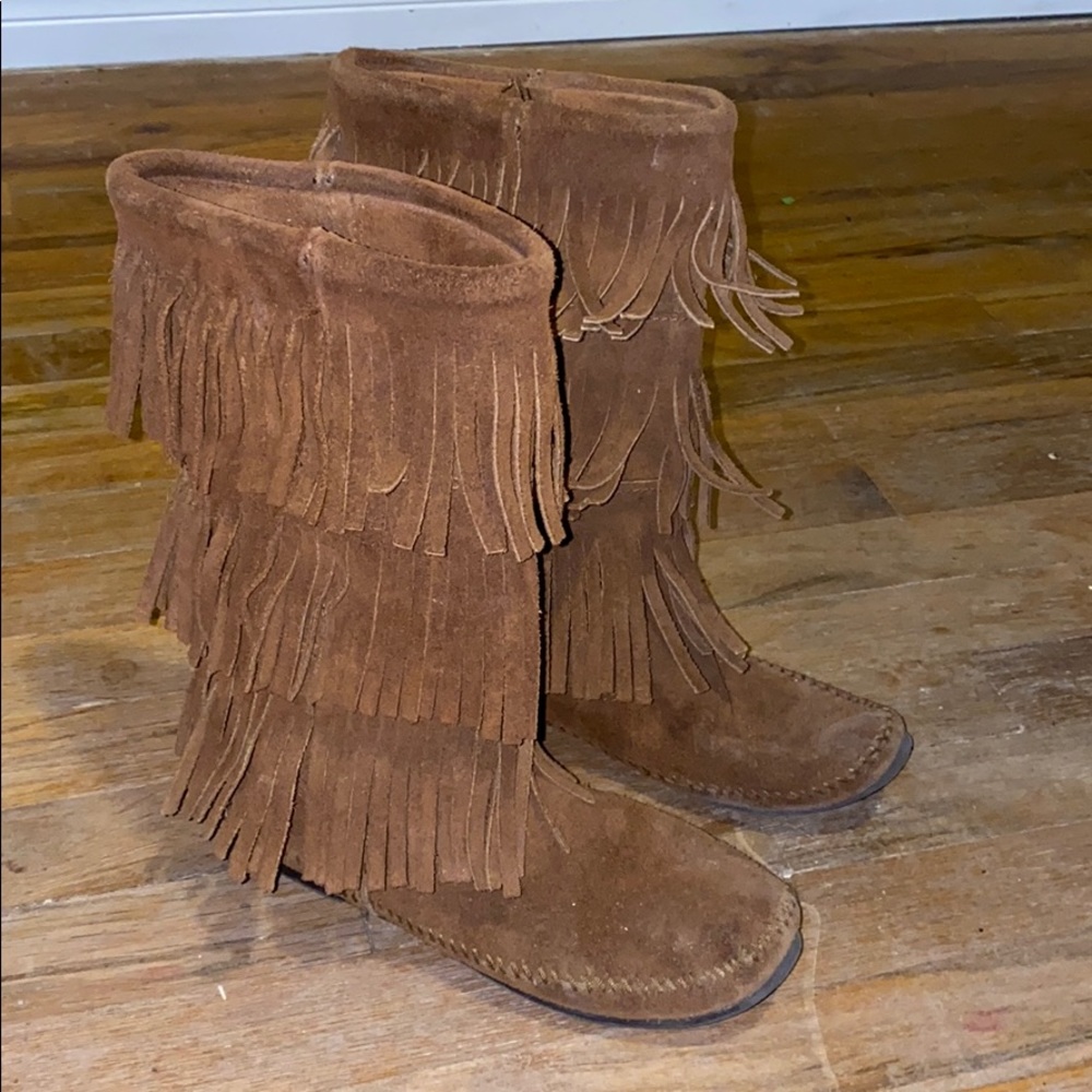 Minnetonka Fringe Boots